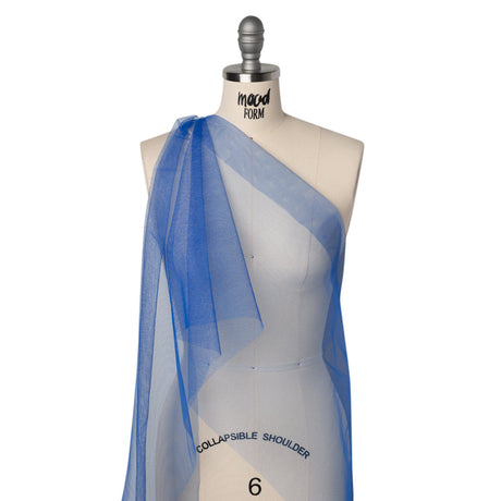 Stiff Polyester Tulle - Blue - Famous Australian Designer Deadstock