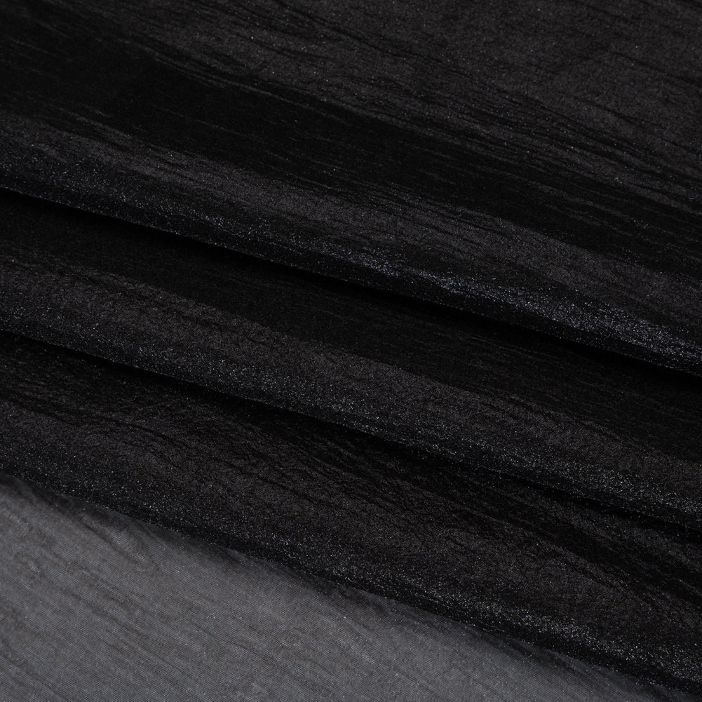 Billowy Lightweight Polyester Organza - Black - Famous Australian Designer Deadstock