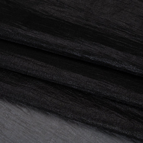 Billowy Lightweight Polyester Organza - Black - Famous Australian Designer Deadstock