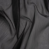 Billowy Lightweight Polyester Organza - Black - Famous Australian Designer Deadstock