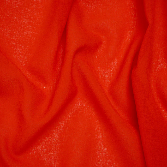Crisp Polyester Gauze - Flame Red - Famous Australian Famous Australian Designer Deadstock