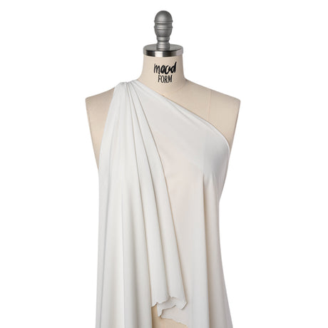 Stretch Polyester Jersey - Coconut Milk - Famous Australian Designer Deadstock