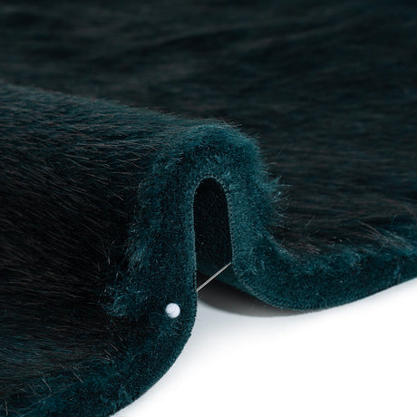Plush Medium Pile Faux Fur - Dark Teal - Famous Australian Designer Deadstock