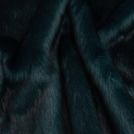 Plush Medium Pile Faux Fur - Dark Teal - Famous Australian Designer Deadstock