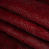 Plush Medium Pile Faux Fur - Dark Red - Famous Australian Designer Deadstock