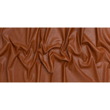 Stretch Faux Leather with Brushed Faux Suede Backing - Glazed Ginger Brown - Famous Australian Designer Deadstock