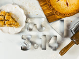 Pi day, Pie Day 6 Pc Set HS0570 - Foose Cookie Cutters - USA Tin Plate Steel