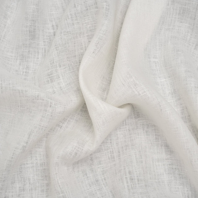 Medium Weight Linen Woven - Ivory - Famous Australian Designer Deadstock