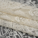 Cotton Blend Re-Embroidered Lace - Cream Floral Paisley - Famous Australian Designer Deadstock