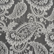 Cotton Blend Re-Embroidered Lace - Cream Floral Paisley - Famous Australian Designer Deadstock