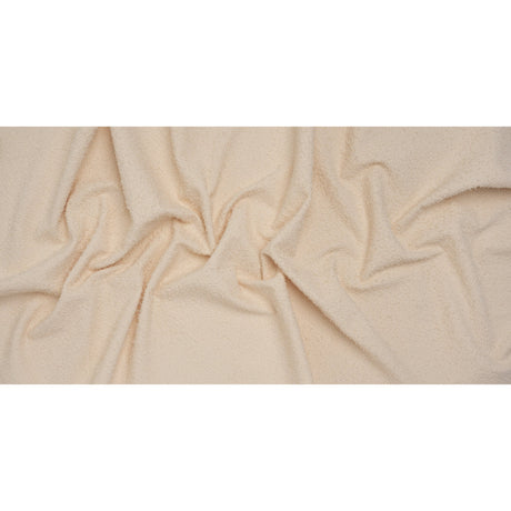 Stretch Cotton Blend Boucle - Cream Pink - Famous Australian Designer Deadstock