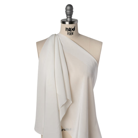 Silk Crepe de Chine - White - Famous Australian Designer Deadstock