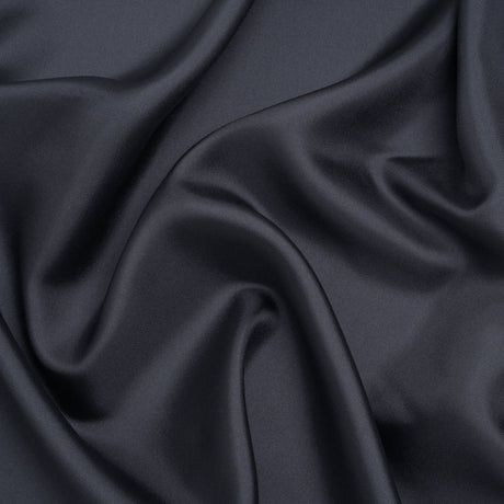 Silk Twill - Gray Navy - Famous Australian Designer Deadstock