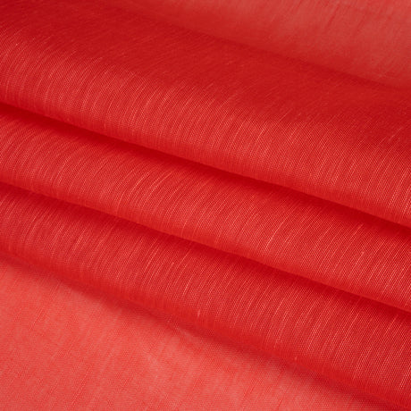 Linen and Silk Scrim - Watermelon Red - Famous Australian Designer Deadstock