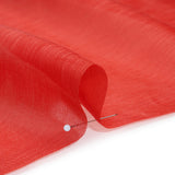 Linen and Silk Scrim - Watermelon Red - Famous Australian Designer Deadstock