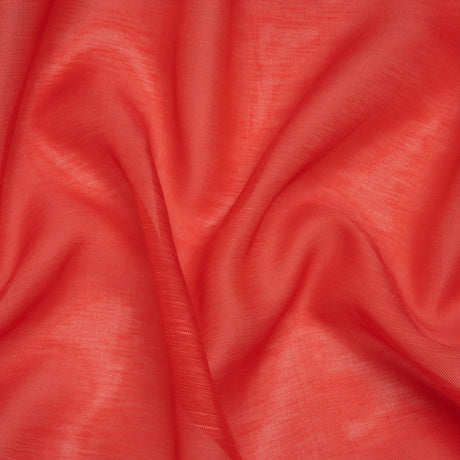 Linen and Silk Scrim - Watermelon Red - Famous Australian Designer Deadstock