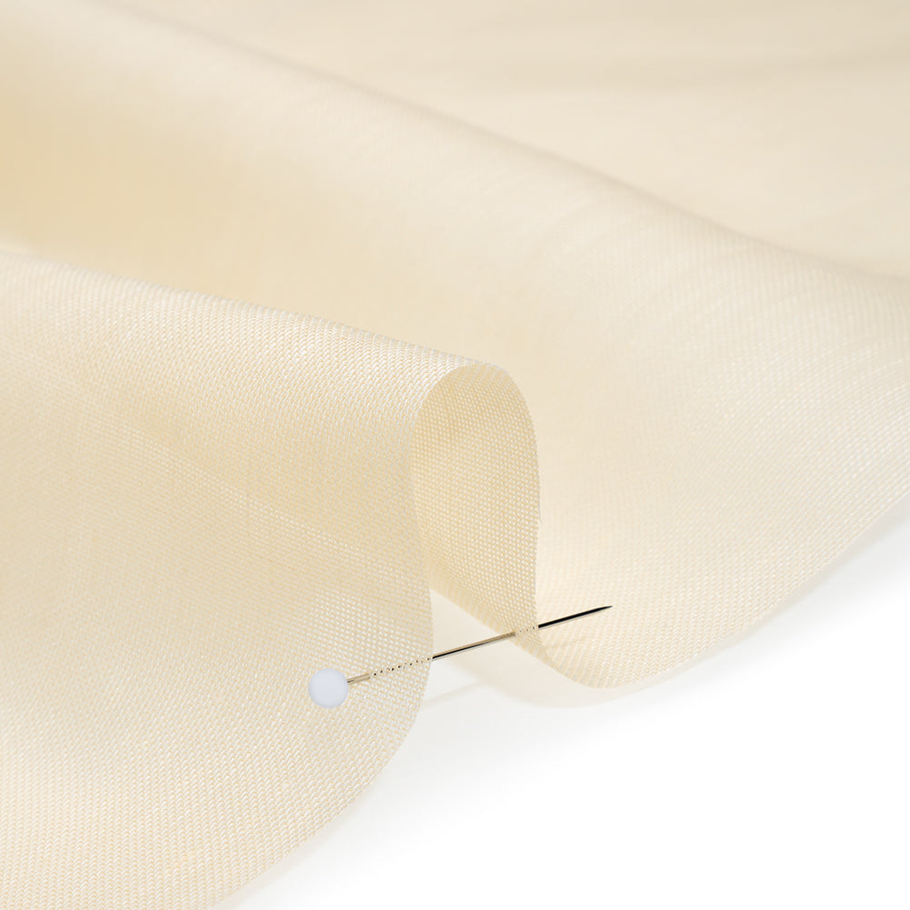Linen and Silk Scrim - Shortbread - Famous Australian Designer Deadstock