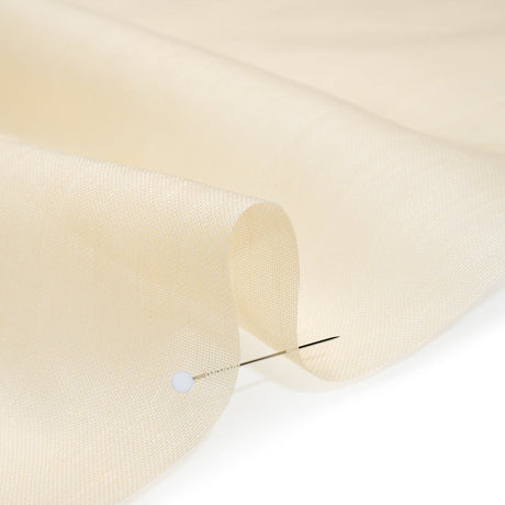Linen and Silk Scrim - Shortbread - Famous Australian Designer Deadstock