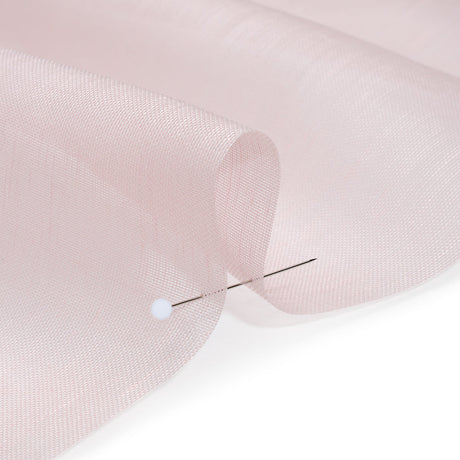 Linen and Silk Scrim - Blush Pink - Famous Australian Designer Deadstock