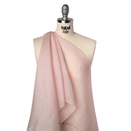 Linen and Silk Scrim - Blush Pink - Famous Australian Designer Deadstock