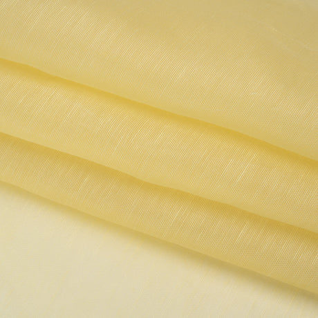 Linen and Silk Scrim - Light Lemon - Famous Australian Designer Deadstock