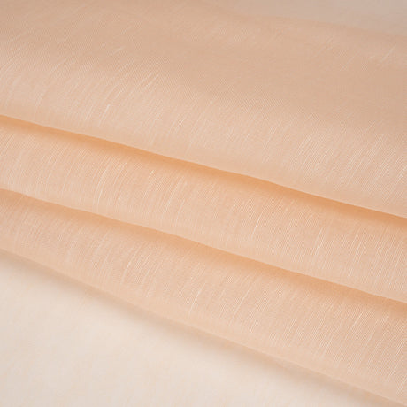 Linen and Silk Scrim - Light Peach - Famous Australian Designer Deadstock
