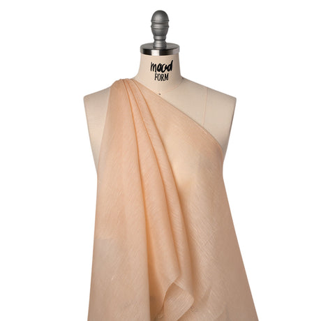 Linen and Silk Scrim - Light Peach - Famous Australian Designer Deadstock