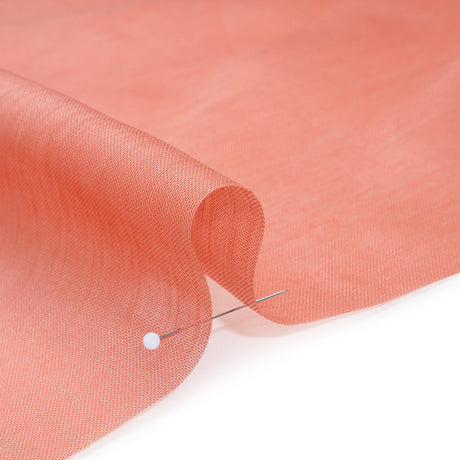 Linen and Silk Scrim - Guava Pink - Famous Australian Designer Deadstock