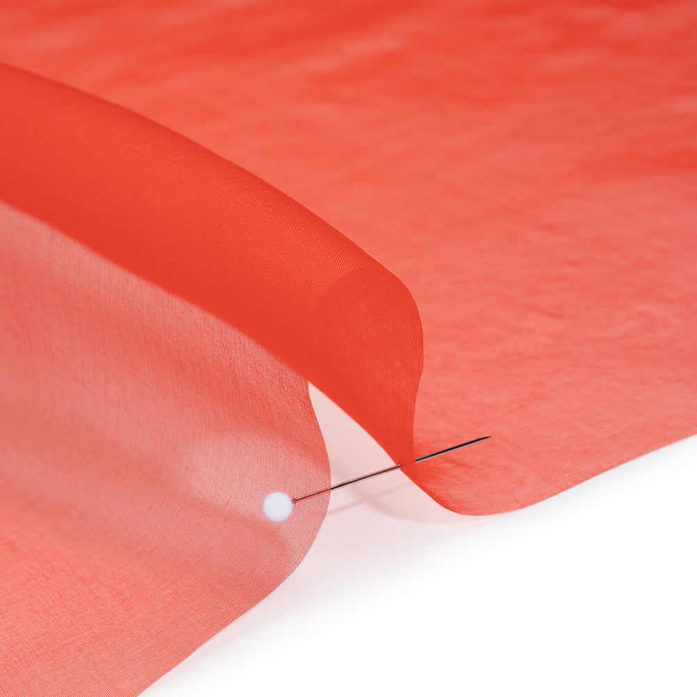 Silk Organza - Tomato Red - Famous Australian Designer Deadstock
