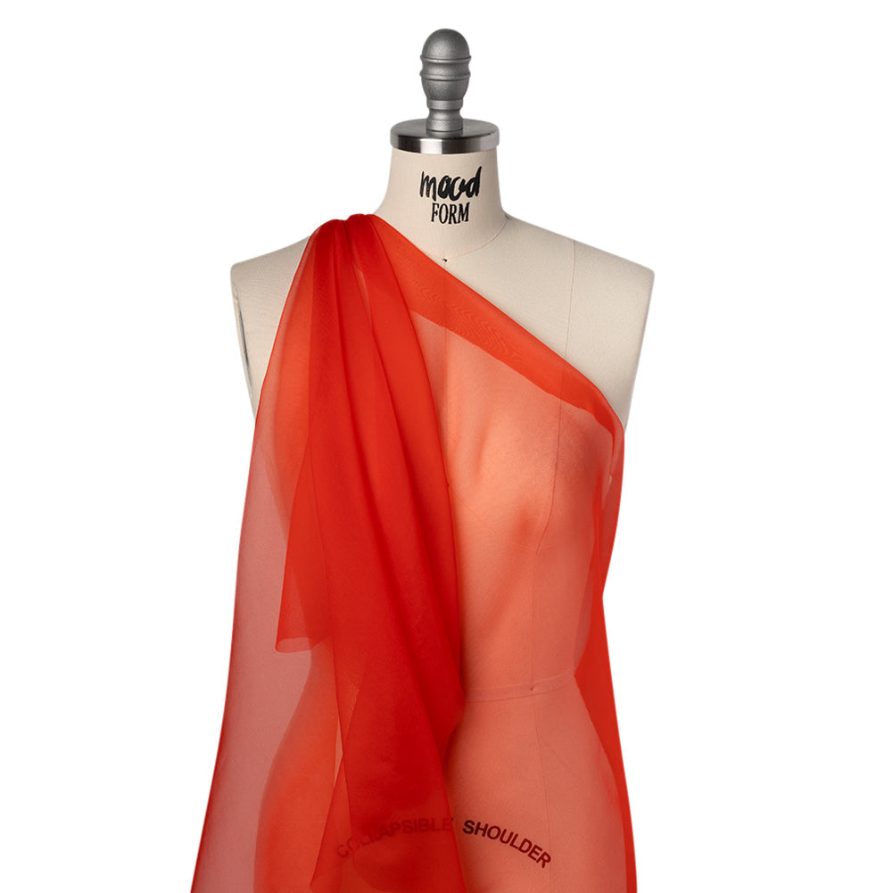Silk Organza - Tomato Red - Famous Australian Designer Deadstock