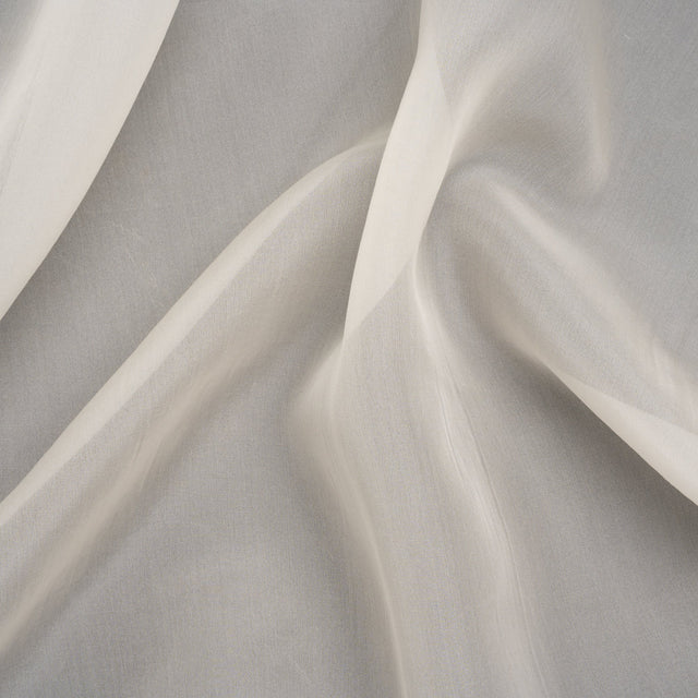 Heavy Silk Organza - Off White - Famous Australian Designer Deadstock