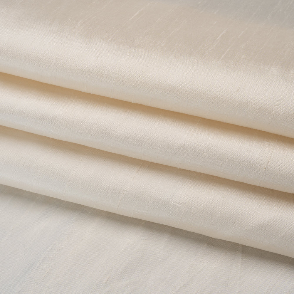 Raw Silk Woven - Tapioca - Famous Australian Designer Deadstock