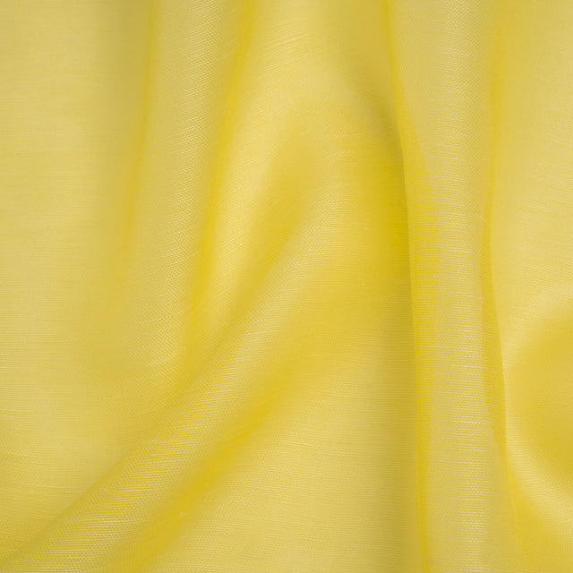 Linen and Silk Scrim - Bright Lemon - Famous Australian Designer Deadstock