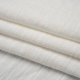 Slubbed Heavy Cotton and Linen Woven - Off White - Famous Australian Designer Deadstock