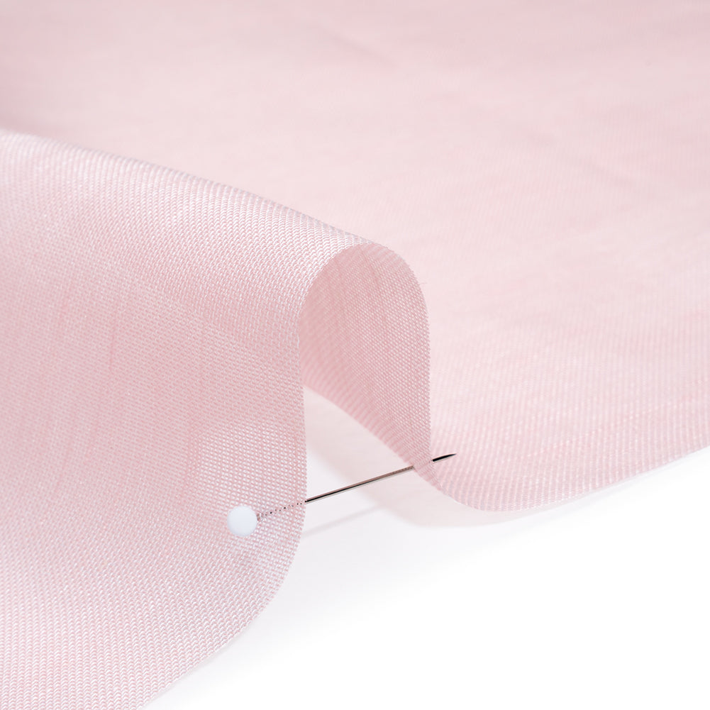 Linen and Silk Scrim - Pale Pink - Famous Australian Designer Deadstock