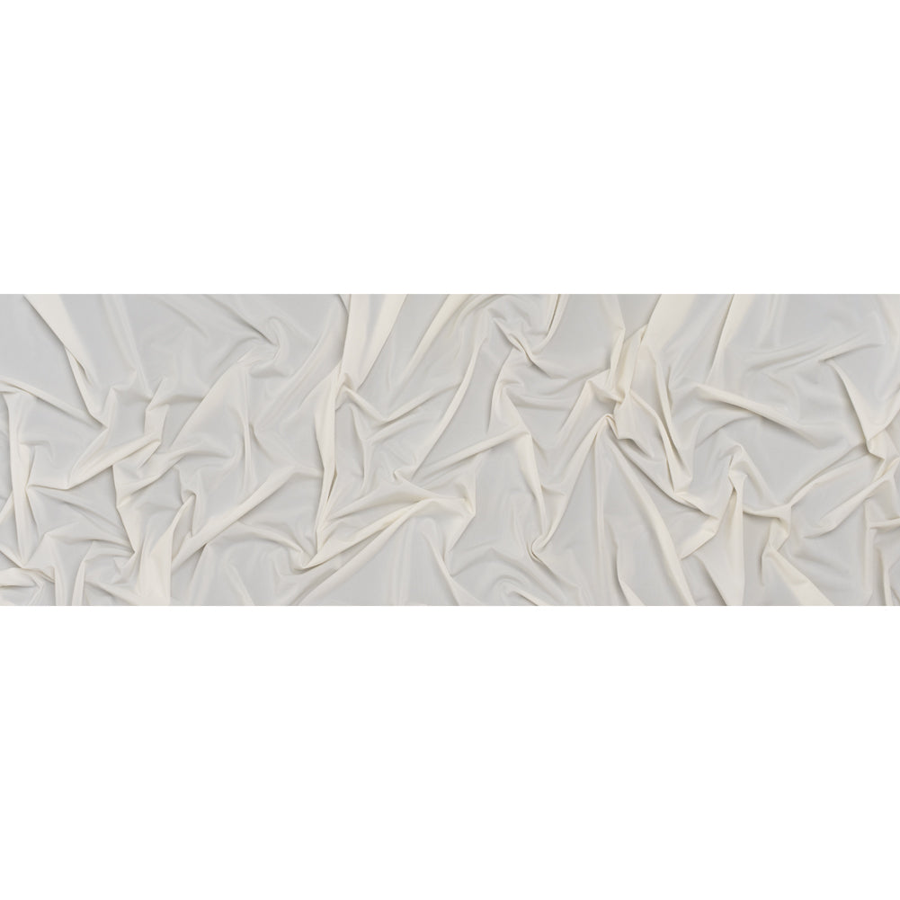 Stretch Polyester Jersey - White Asparagus - Famous Australian Designer Deadstock