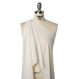 Stretch Polyester Jersey - White Asparagus - Famous Australian Designer Deadstock
