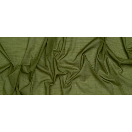 Textured Cotton Voile - Herb Green - Famous Australian Designer Deadstock