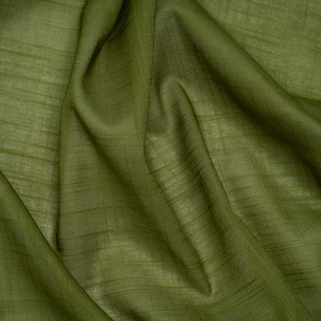 Textured Cotton Voile - Herb Green - Famous Australian Designer Deadstock