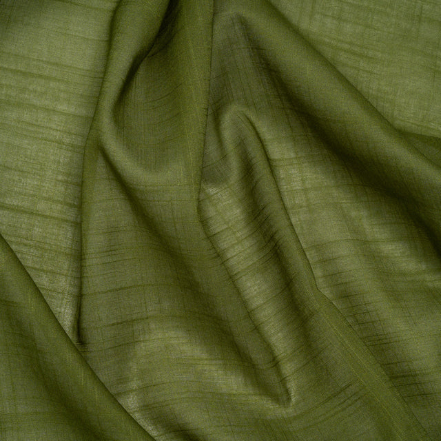 Textured Cotton Voile - Herb Green - Famous Australian Designer Deadstock
