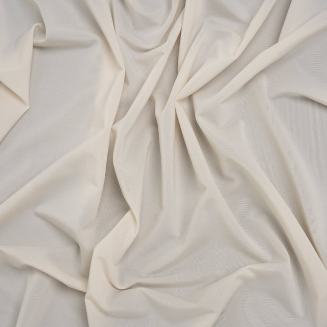Stretch Polyester Jersey - Bleached Sand - Famous Australian Designer Deadstock