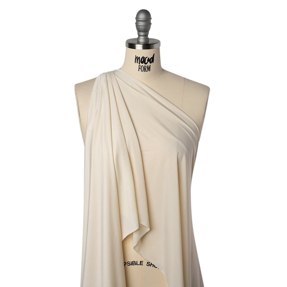 Stretch Polyester Jersey - Shortbread - Famous Australian Designer Deadstock