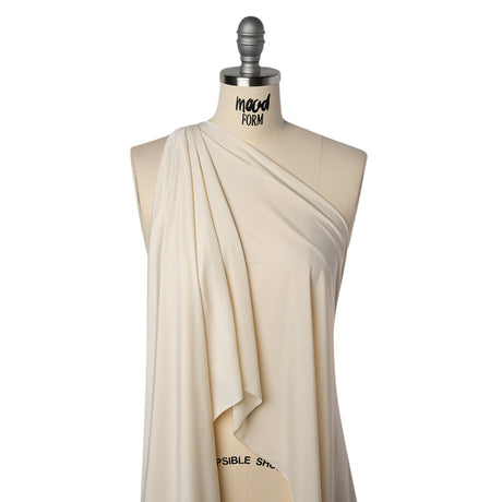 Stretch Polyester Jersey - Shortbread - Famous Australian Designer Deadstock
