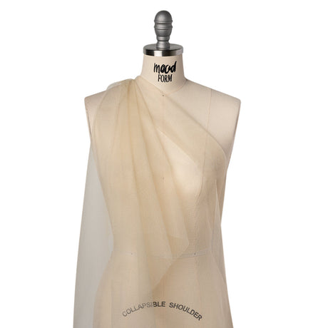Nylon Tulle - Light Beige - Famous Australian Designer Deadstock