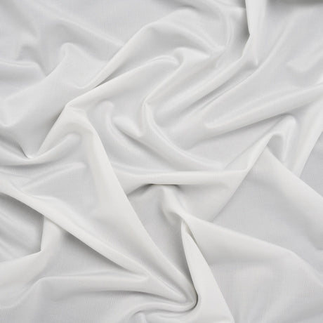 Stretch Polyester Jersey - Snow White - Famous Australian Designer Deadstock