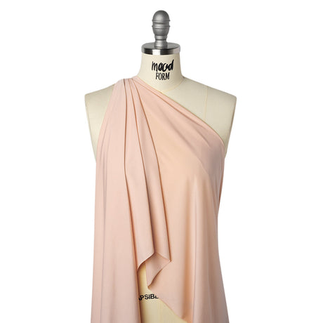 Stretch Polyester Jersey - Candlelight Peach - Famous Australian Designer Deadstock