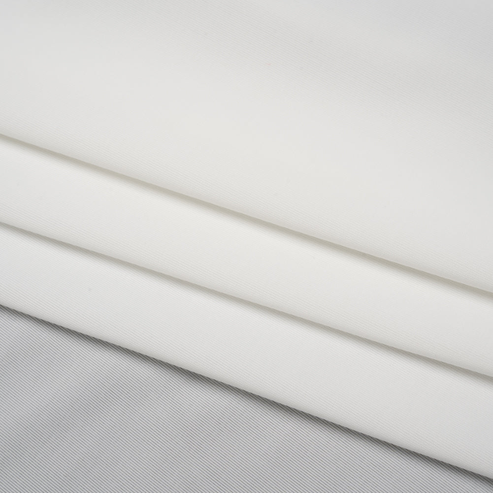 Stretch Polyester Jersey - Coconut White - Famous Australian Designer Deadstock