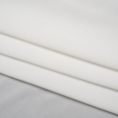 Stretch Polyester Jersey - Coconut White - Famous Australian Designer Deadstock
