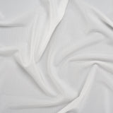 Stretch Polyester Jersey - Coconut White - Famous Australian Designer Deadstock