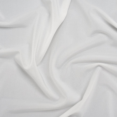 Stretch Polyester Jersey - Coconut White - Famous Australian Designer Deadstock